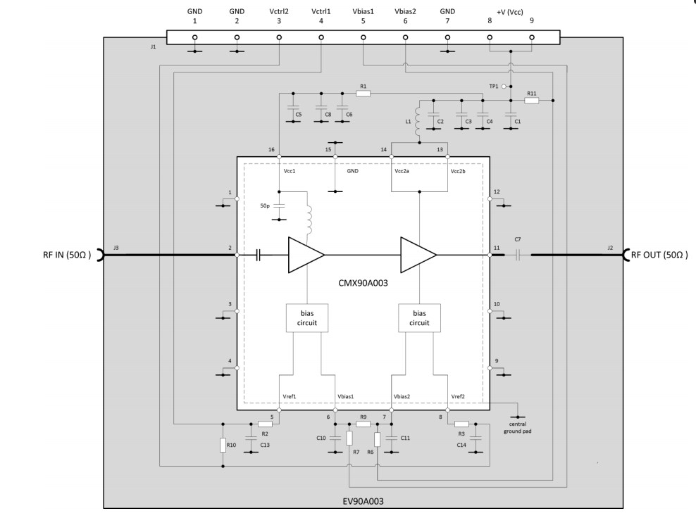 Schematic - CML Micro EV90A003 Evaluation Board
